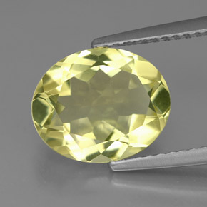 2,95 ctw natürlicher gelber Quarz, Oval Schliff, VVS