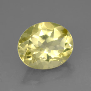 3,29 ctw natürlicher gelber Quarz, Oval Schliff, VVS