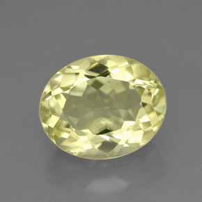 3,95 ctw natürlicher gelber Quarz, Oval Schliff, VVS