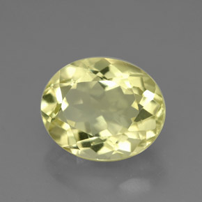 3,95 ctw natürlicher gelber Quarz, Oval Schliff, VVS