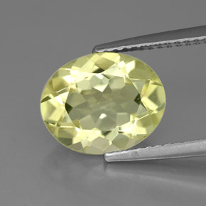 3,04 ctw natürlicher gelber Quarz, Oval Schliff, VVS