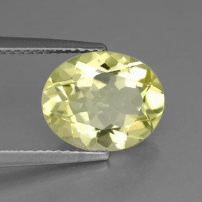 3,04 ctw natürlicher gelber Quarz, Oval Schliff, VVS