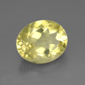 3,28 ctw natürlicher gelber Quarz, Oval Schliff, VVS