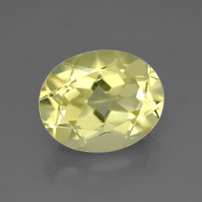 3,45 ctw natürlicher gelber Quarz, Oval Schliff, VVS