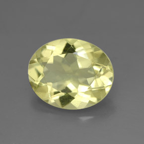 3,07 ctw natürlicher gelber Quarz, Oval Schliff, VVS