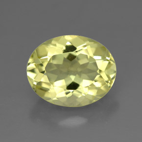 3,82 ctw natürlicher gelber Quarz, Oval Schliff, VVS