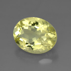 3,82 ctw natürlicher gelber Quarz, Oval Schliff, VVS