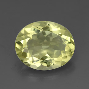 3,06 ctw natürlicher gelber Quarz, Oval Schliff, VVS-VS