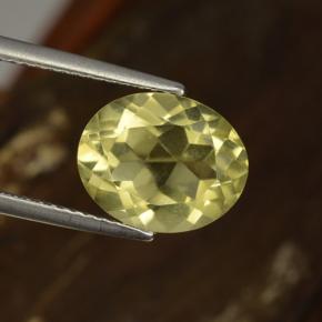 3,63 ctw natürlicher gelber Quarz, Oval Schliff, VVS