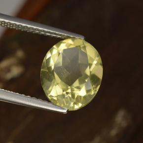 3,63 ctw natürlicher gelber Quarz, Oval Schliff, VVS