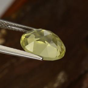 3,63 ctw natürlicher gelber Quarz, Oval Schliff, VVS