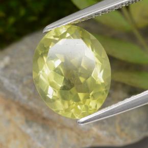 3,53 ctw natürlicher gelber Quarz, Oval Schliff, VVS