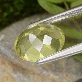 3,53 ctw natürlicher gelber Quarz, Oval Schliff, VVS