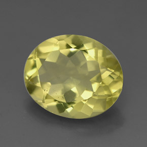 3,11 ctw natürlicher gelber Quarz, Oval Schliff, VVS