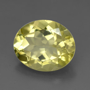 3,20 ctw natürlicher gelber Quarz, Oval Schliff, VVS