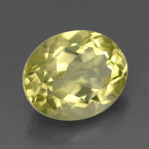 3,29 ctw natürlicher gelber Quarz, Oval Schliff, VVS