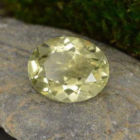 3,14 ctw natürlicher gelber Quarz, Oval Schliff, VVS