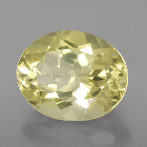 3,28 ctw natürlicher gelber Quarz, Oval Schliff, VVS-VS