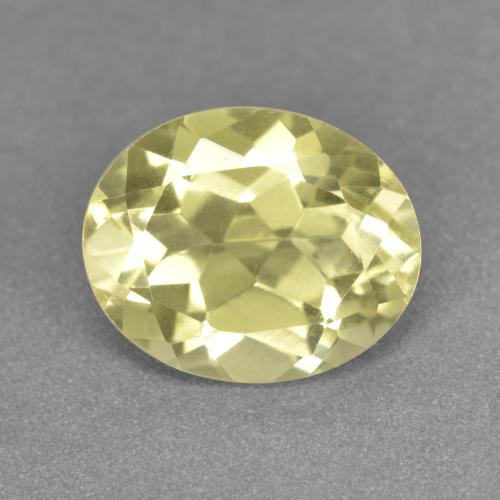 3,49 ctw natürlicher gelber Quarz, Oval Schliff, VVS