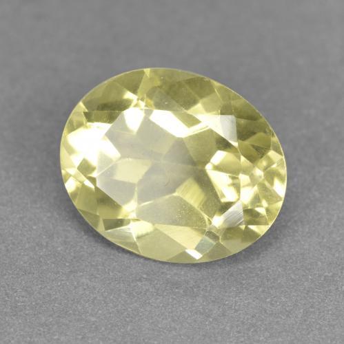 3,49 ctw natürlicher gelber Quarz, Oval Schliff, VVS