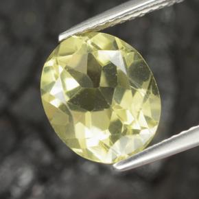 3,86 ctw natürlicher gelber Quarz, Oval Schliff, VVS-VS