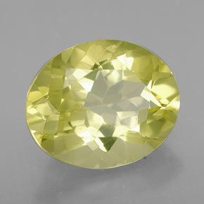 3,19 ctw natürlicher gelber Quarz, Oval Schliff, VVS