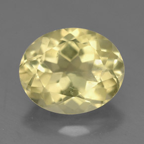 3,49 ctw natürlicher gelber Quarz, Oval Schliff, VS