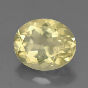 3,49 ctw natürlicher gelber Quarz, Oval Schliff, VS
