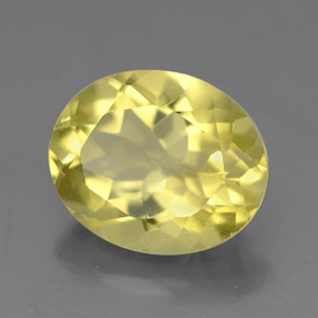 3,30 ctw natürlicher gelber Quarz, Oval Schliff, VVS