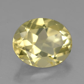 3,28 ctw natürlicher gelber Quarz, Oval Schliff, VVS