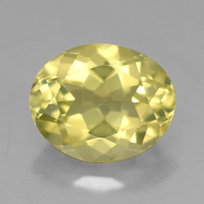 3,56 ctw natürlicher gelber Quarz, Oval Schliff, VVS
