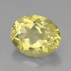 3,56 ctw natürlicher gelber Quarz, Oval Schliff, VVS