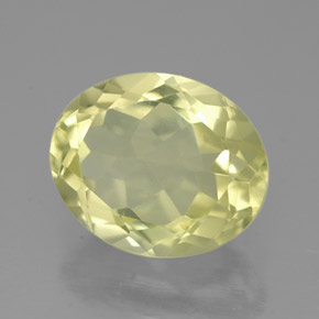 3,32 ctw natürlicher gelber Quarz, Oval Schliff, VVS