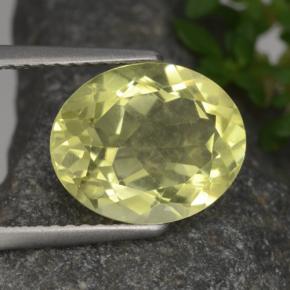 3,21 ctw natürlicher gelber Quarz, Oval Schliff, VVS-VS