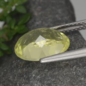 3,21 ctw natürlicher gelber Quarz, Oval Schliff, VVS-VS
