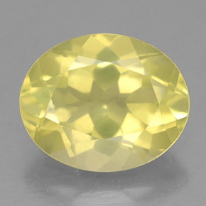 3,20 ctw natürlicher gelber Quarz, Oval Schliff, VS
