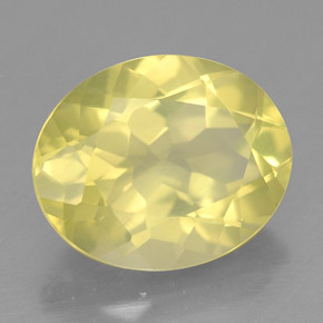 3,20 ctw natürlicher gelber Quarz, Oval Schliff, VS