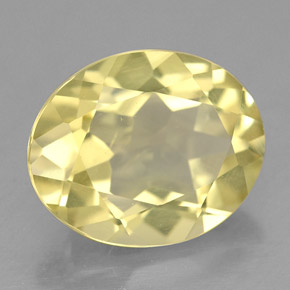3,13 ctw natürlicher gelber Quarz, Oval Schliff, VS