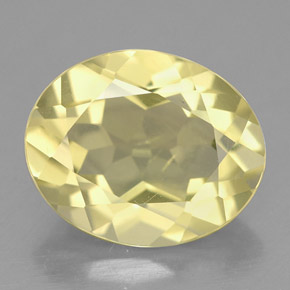 3,13 ctw natürlicher gelber Quarz, Oval Schliff, VS