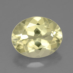 3,24 ctw natürlicher gelber Quarz, Oval Schliff, VS