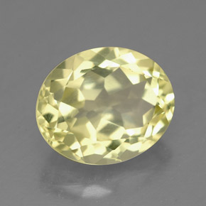 3,32 ctw natürlicher gelber Quarz, Oval Schliff, VVS