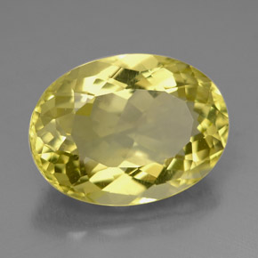 8,98 ctw natürlicher gelber Quarz, Oval Schliff, VVS