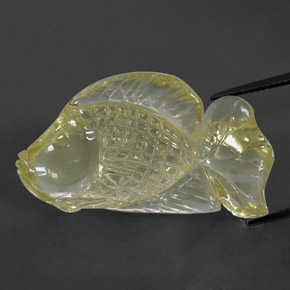 39,76 ctw natürlicher gelber Quarz, Transparent, Transparent / Lichtdurchlässig