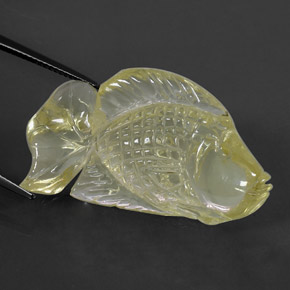 39,76 ctw natürlicher gelber Quarz, Transparent, Transparent / Lichtdurchlässig