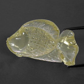 39,76 ctw natürlicher gelber Quarz, Transparent, Transparent / Lichtdurchlässig