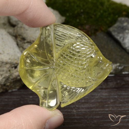 72.27ct Natürlicher Blasses Gelb Quarz, Fantasie, Lichtdurchlässig