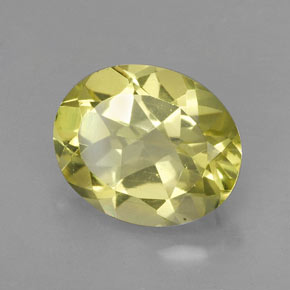 3,28 ctw natürlicher gelber Quarz, Oval Schliff, VVS