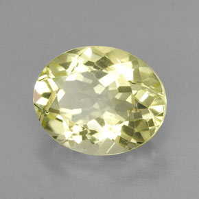 3,80 ctw natürlicher gelber Quarz, Oval Schliff, VVS