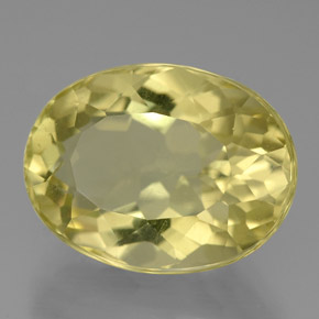 10,13 ctw natürlicher gelber Quarz, Oval Schliff, VVS-VS