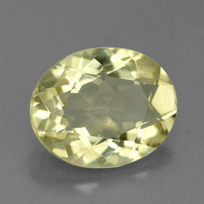 3,07 ctw natürlicher gelber Quarz, Oval Schliff, VVS